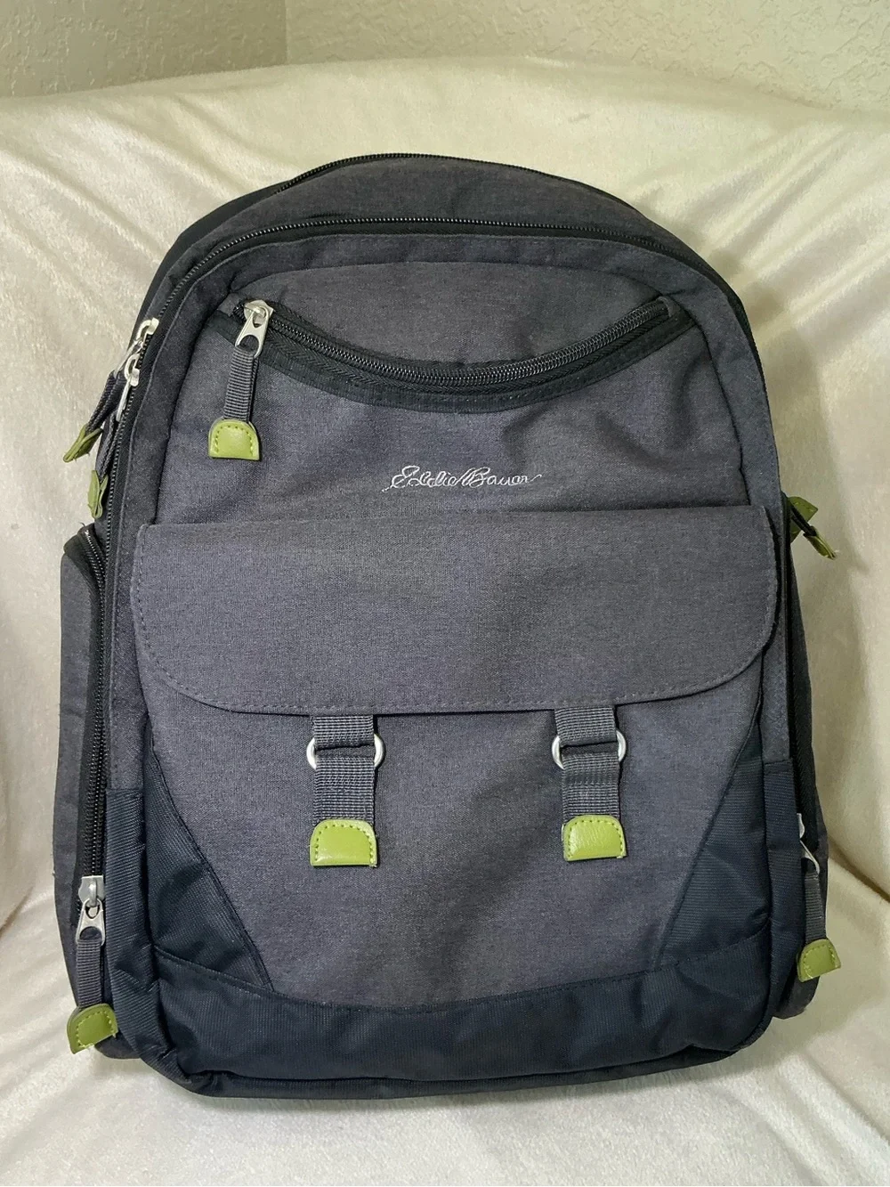 Eddie Bauer Places & Spaces Grey Heather Backpack Diaper Bag